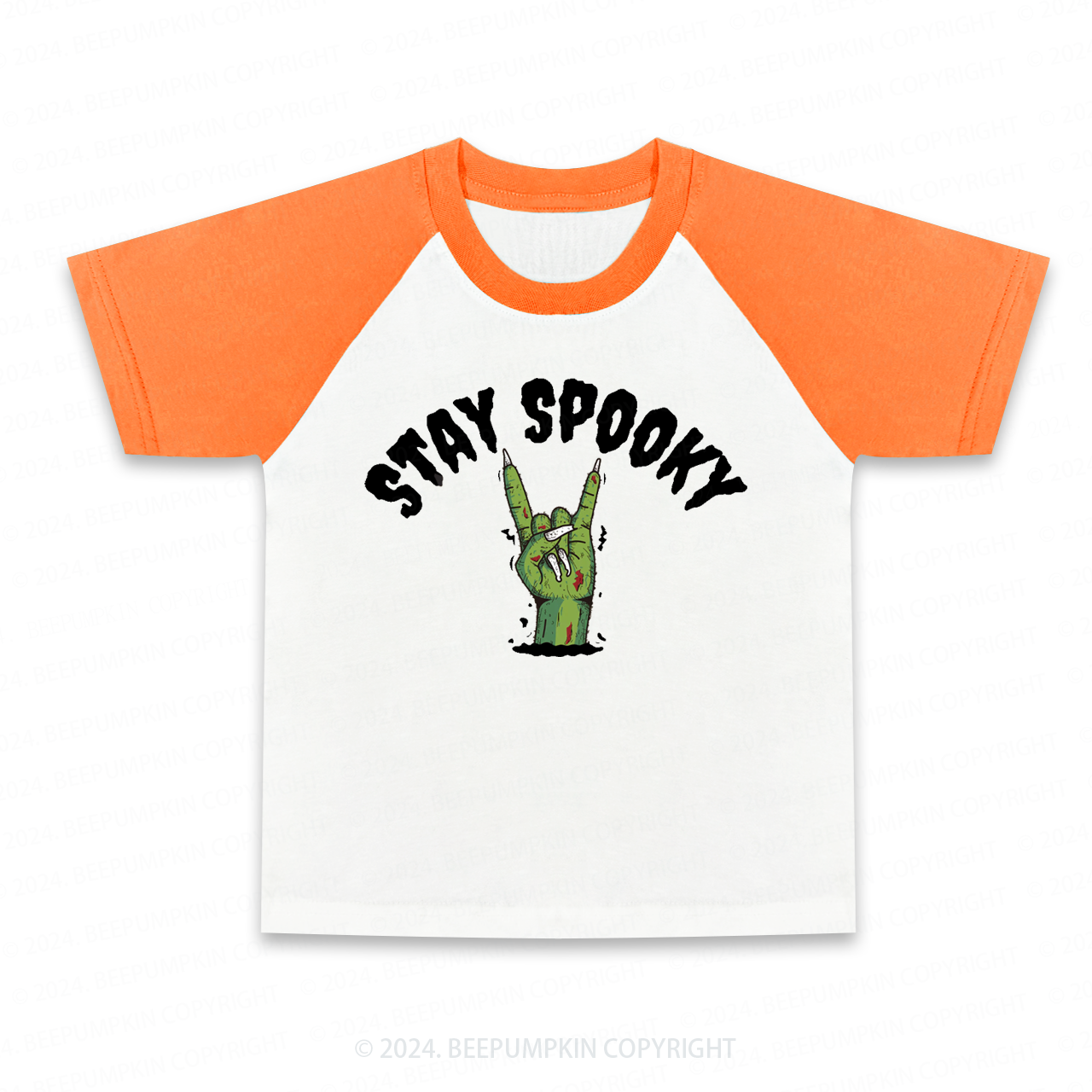 Halloween Stay Spooky Hand Kid's Raglan Sleeves Tees