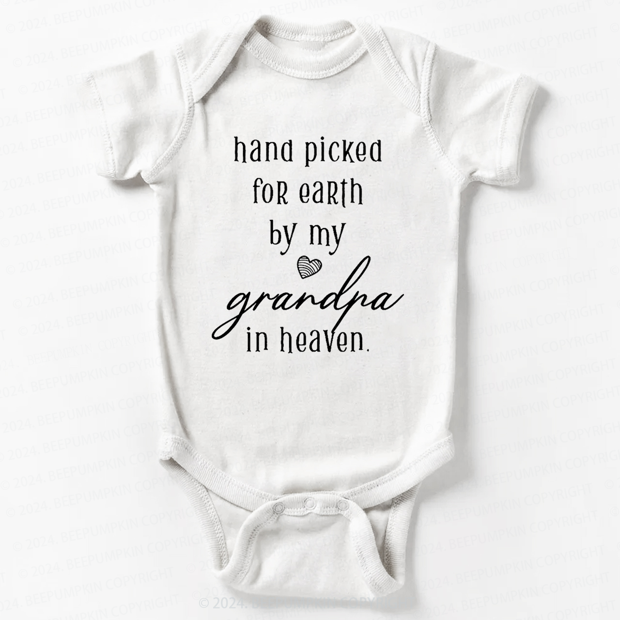 Personalized Hand Picked for Earth by My XXX In Heaven Baby Bodysuit 7