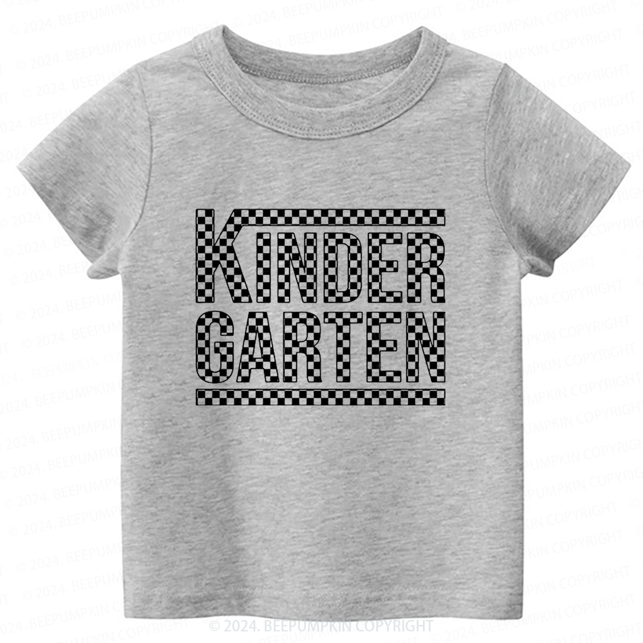 Checkered Kindergarten Back To School Toddler&Kids Tees 