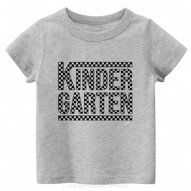 Checkered Kindergarten Back To School Toddler&Kids Tees 