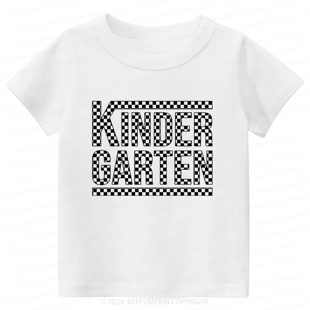 Checkered Kindergarten Back To School Toddler&Kids Tees 