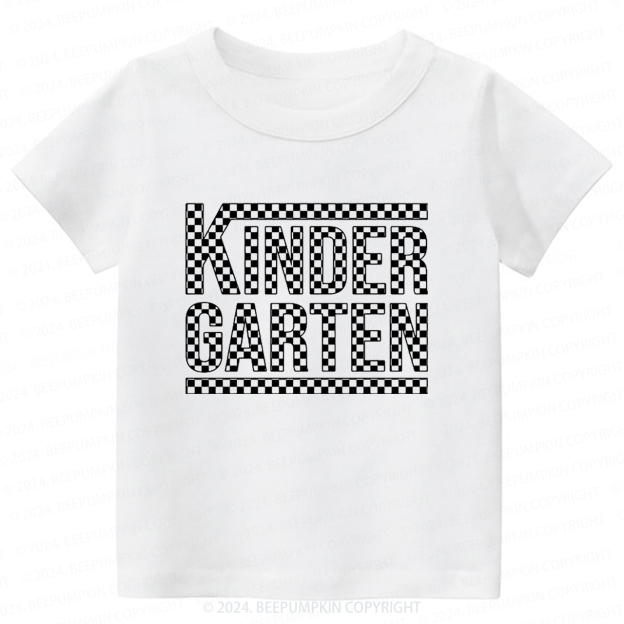 Checkered Kindergarten Back To School Toddler&Kids Tees 