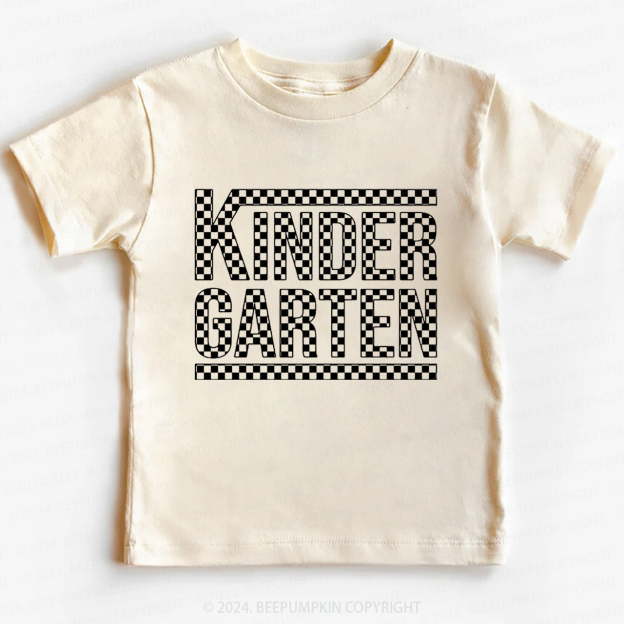 Checkered Kindergarten Back To School Toddler&Kids Tees 