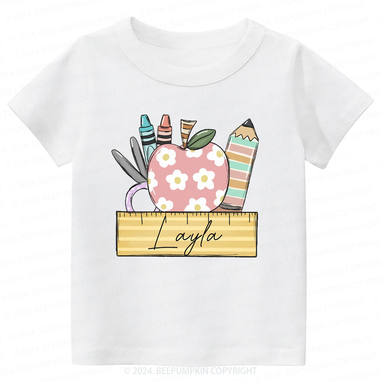 Personalized Apple Back To School Toddler&Kids Tees 