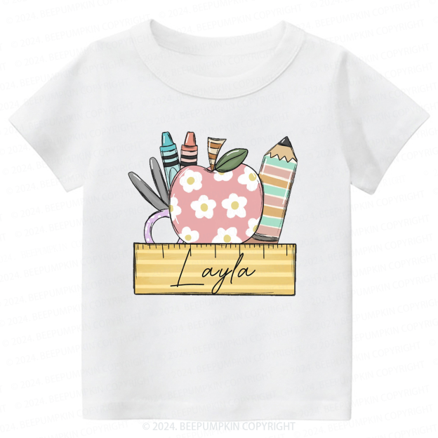 Personalized Apple Back To School Toddler&Kids Tees 