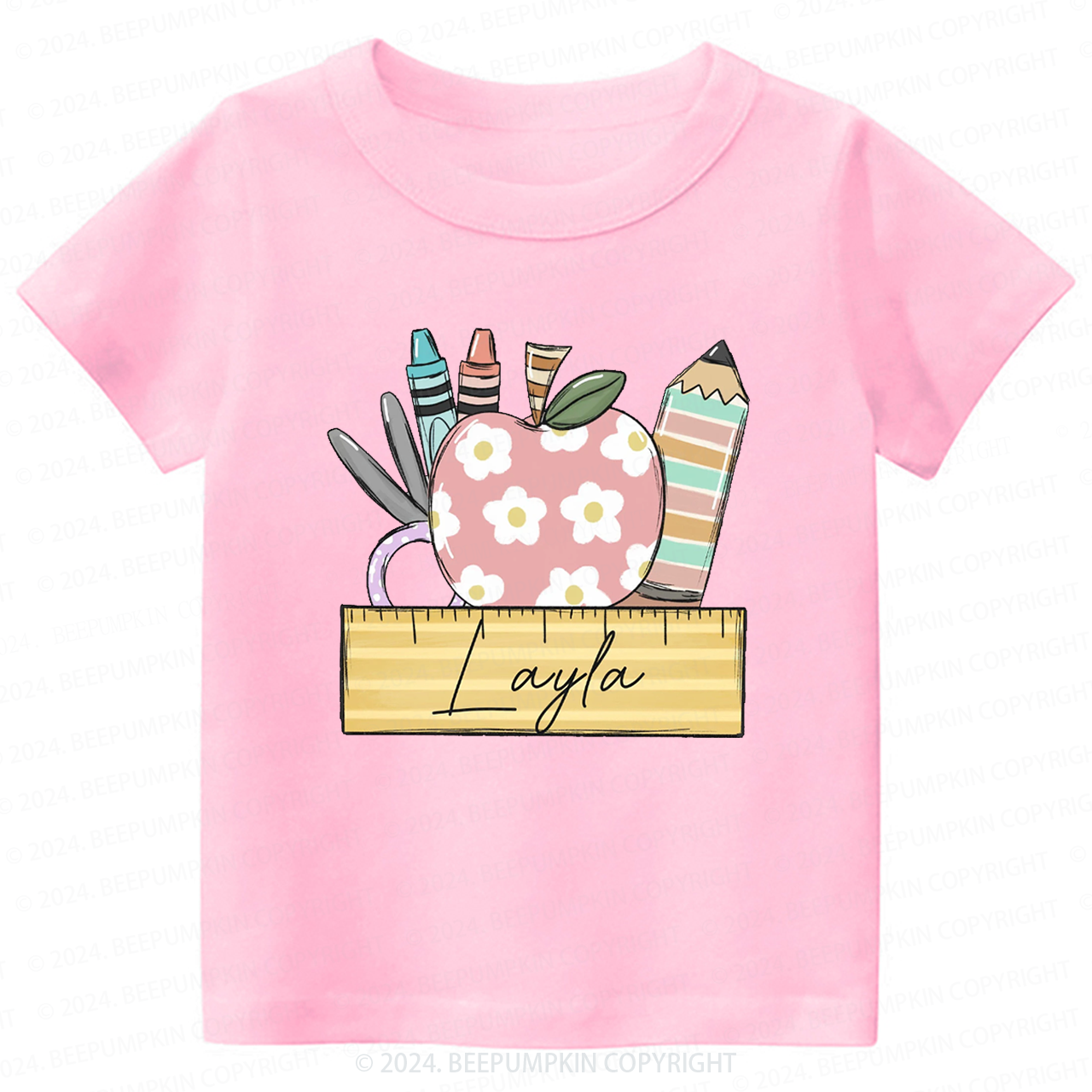 Personalized Apple Back To School Toddler&Kids Tees 