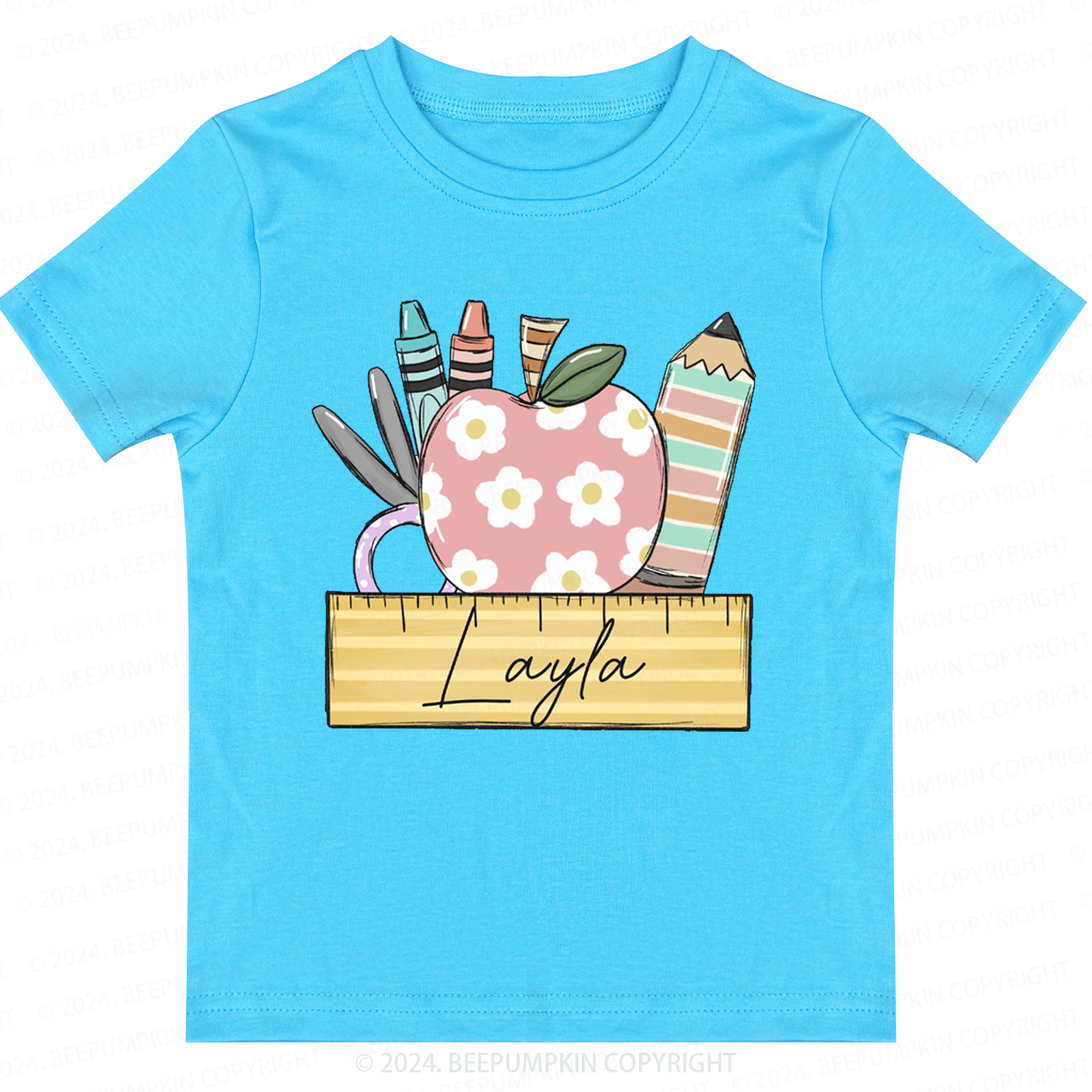 Personalized Apple Back To School Toddler&Kids Tees 
