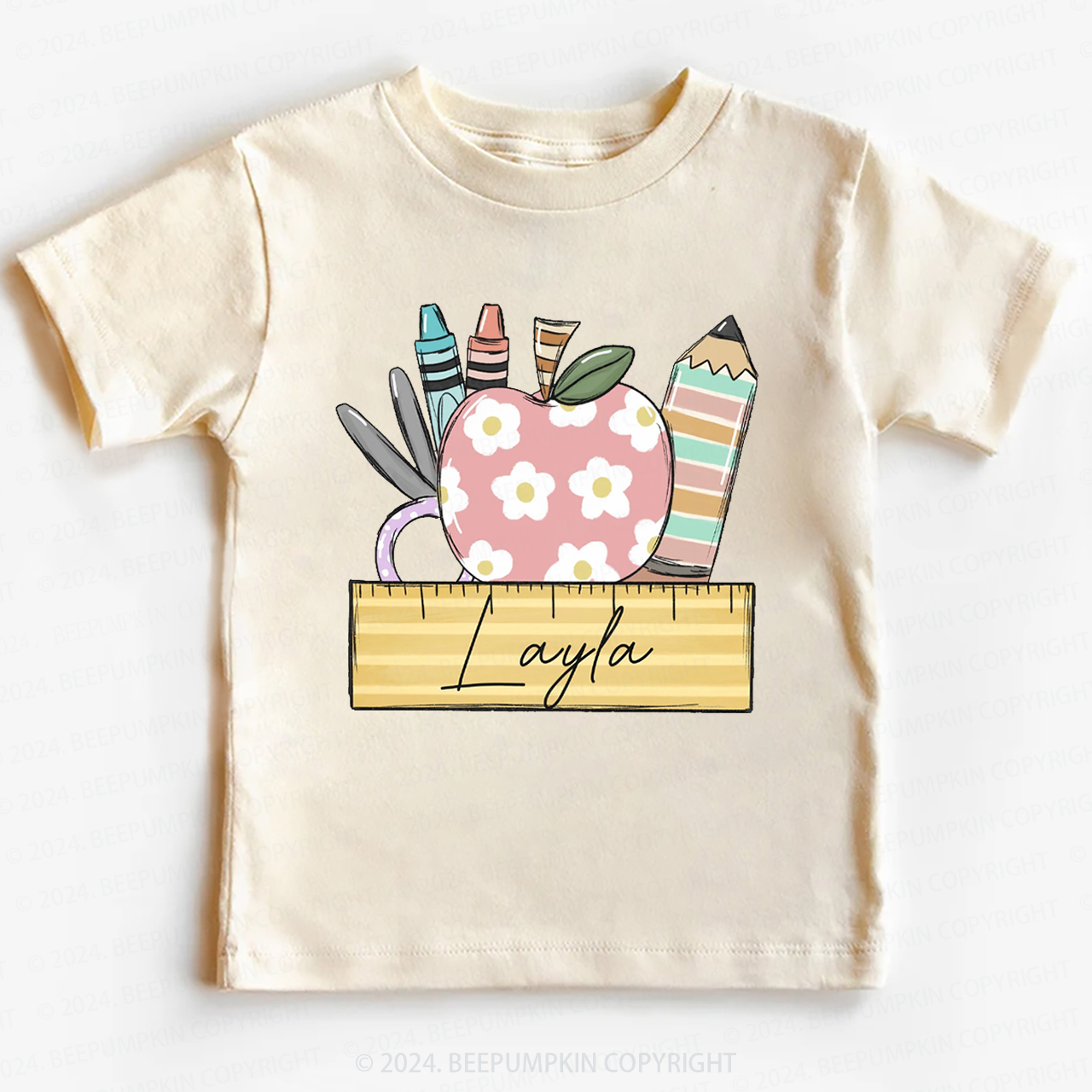Personalized Apple Back To School Toddler&Kids Tees 