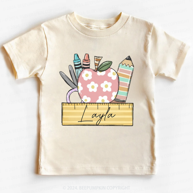 Personalized Apple Back To School Toddler&Kids Tees 