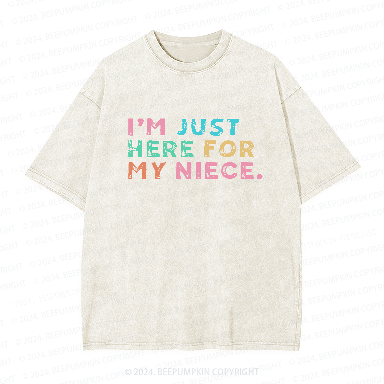 I'm Just Here For My Auntie Washed Tees