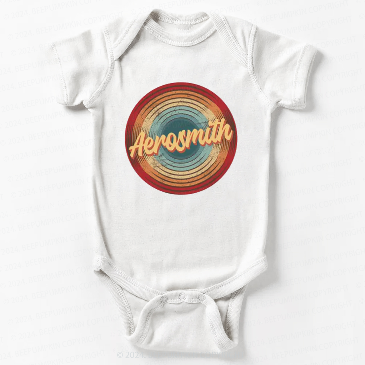 Rock n Roll Vintage Circle Bodysuit For Baby 8 