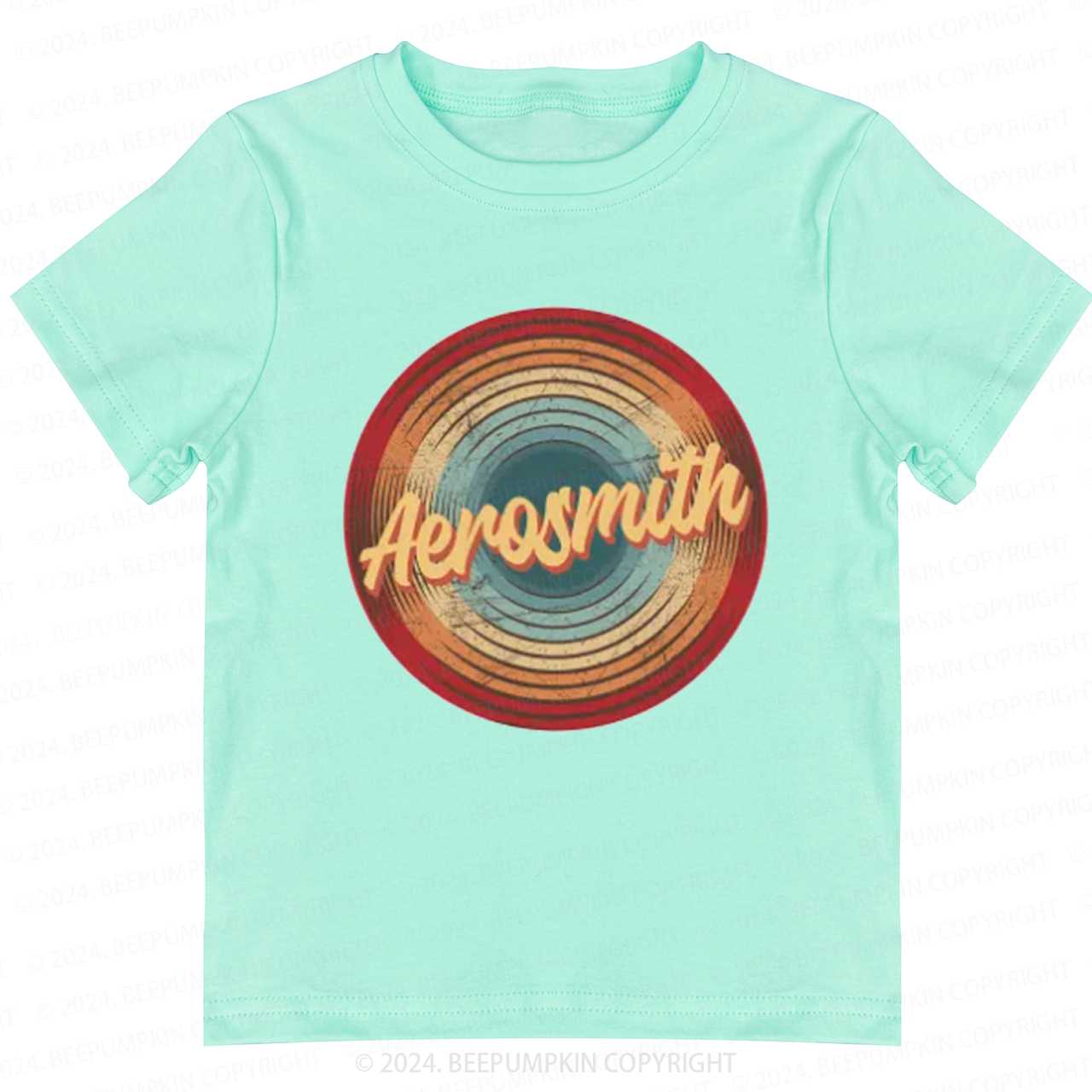 Rock n Roll Vintage Circle Toddler&Kids Tees 8
