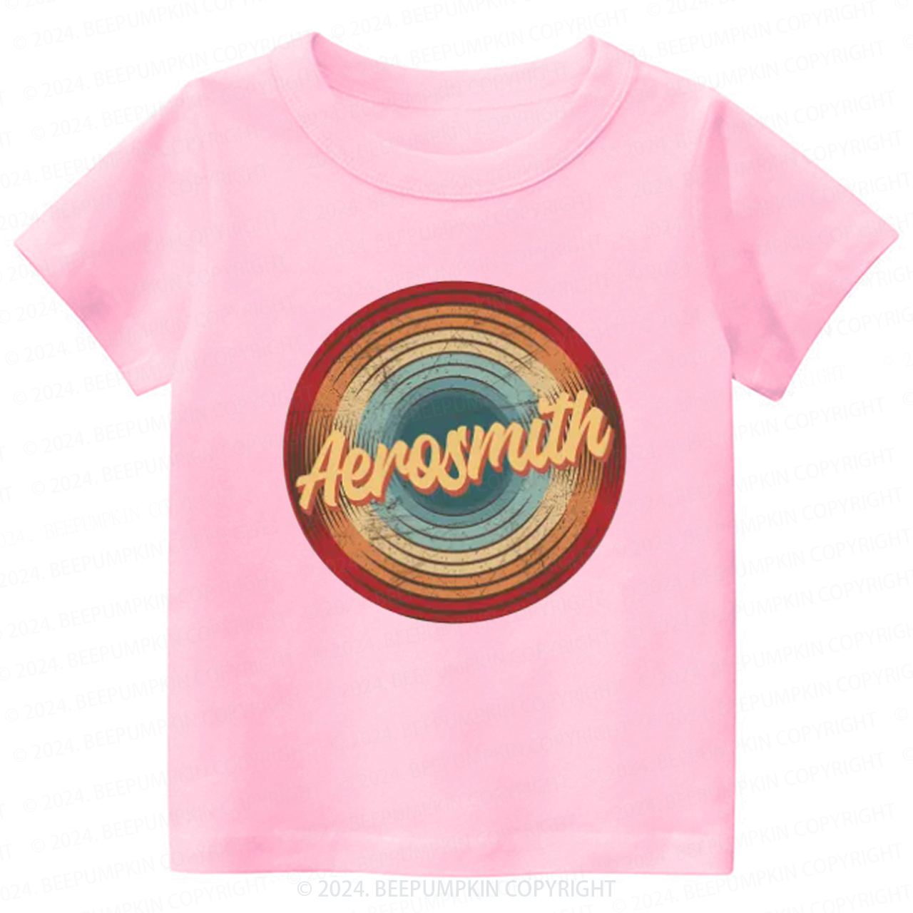 Rock n Roll Vintage Circle Toddler&Kids Tees 8