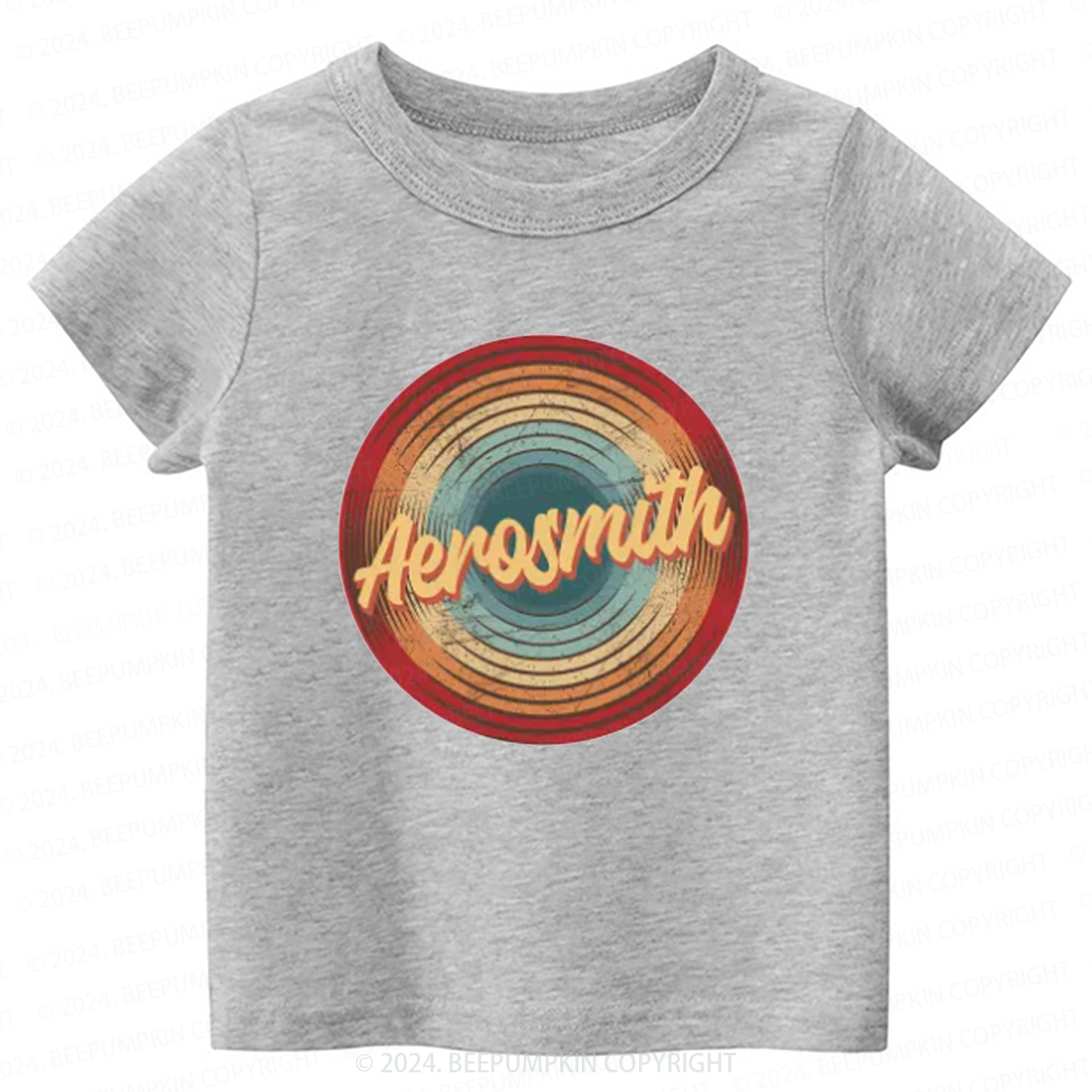 Rock n Roll Vintage Circle Toddler&Kids Tees 8