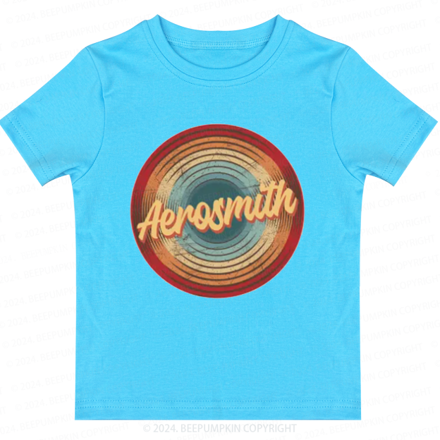 Rock n Roll Vintage Circle Toddler&Kids Tees 8