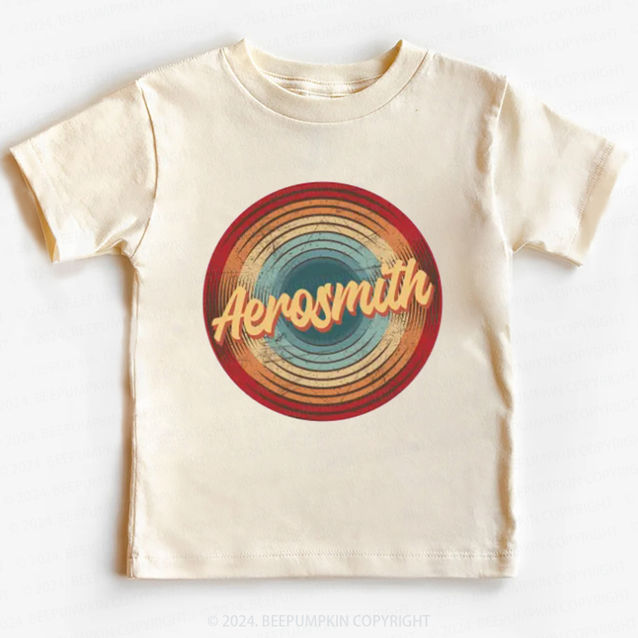 Rock n Roll Vintage Circle Toddler&Kids Tees 8
