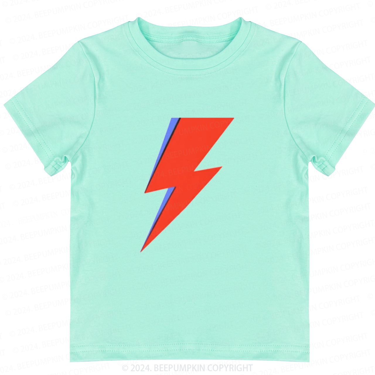 Red And Blue Lightning Toddler&Kids Tees 8