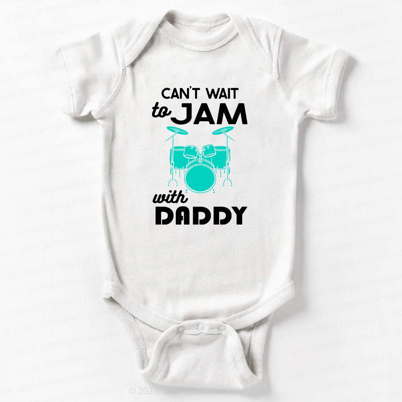 Can't Wait To Jam With Daddy Baby Bodysuit 8
