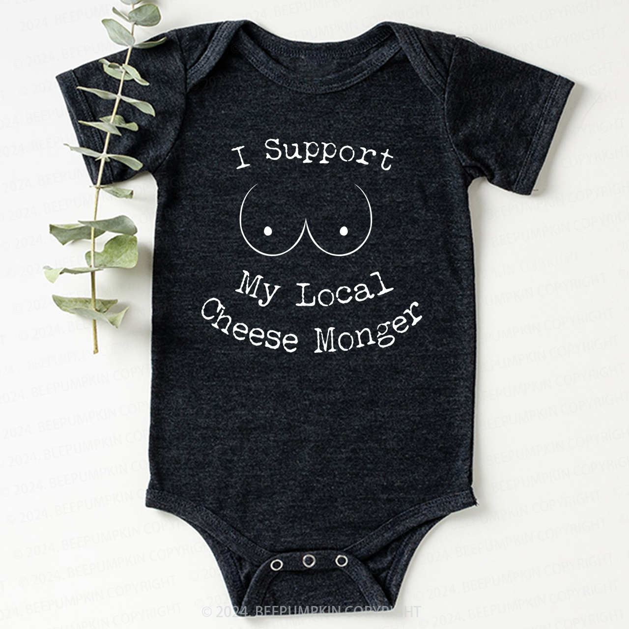 I Support My Local Cheese Monger Baby Bodysuit 7
