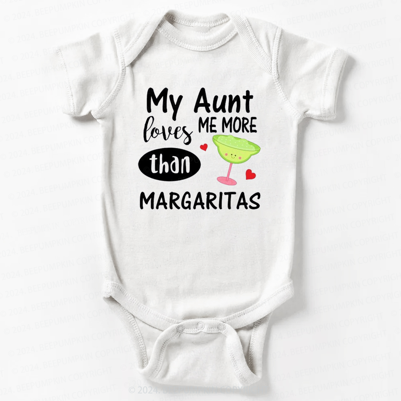 My Aunt Loves Me More Than Margaritas Baby Bodysuit
