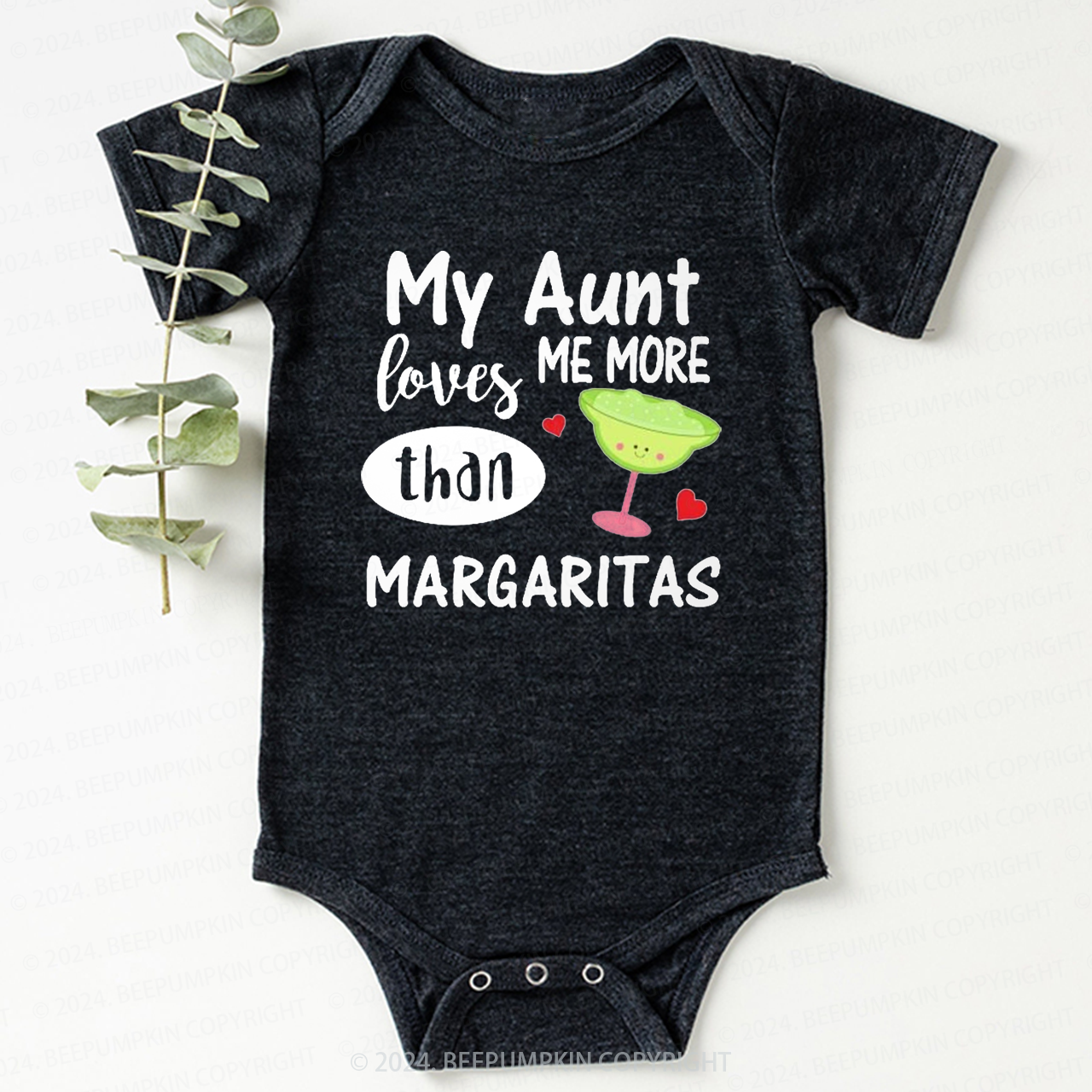 My Aunt Loves Me More Than Margaritas Baby Bodysuit