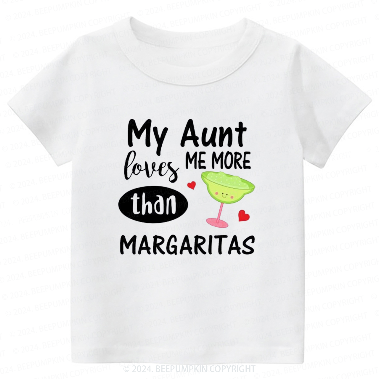 My Aunt Loves Me More Than Margaritas Toddler&Kids Tees 