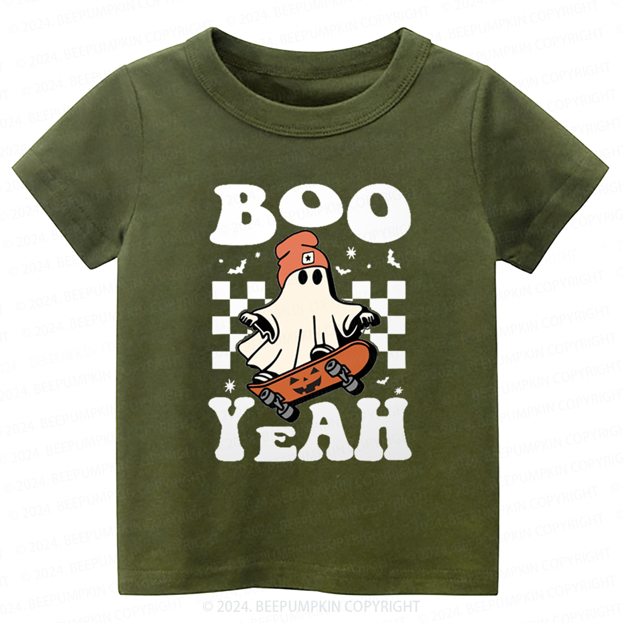 Boo Yeah Halloween Ghost Toddler&Kids Tees 