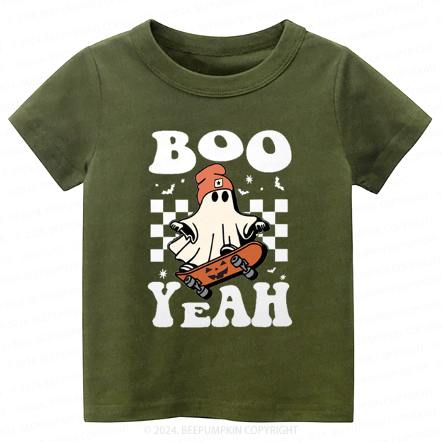 Boo Yeah Halloween Ghost Toddler&Kids Tees 