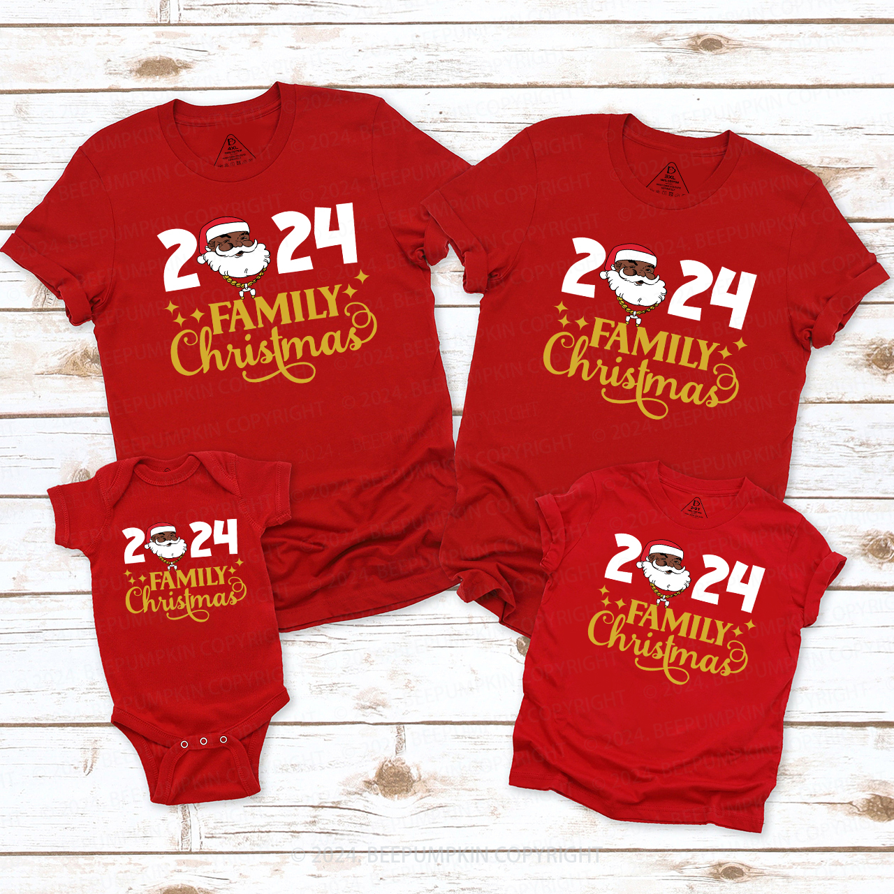 Santa Family Christmas 2024 Party Shirts Beepumpkin