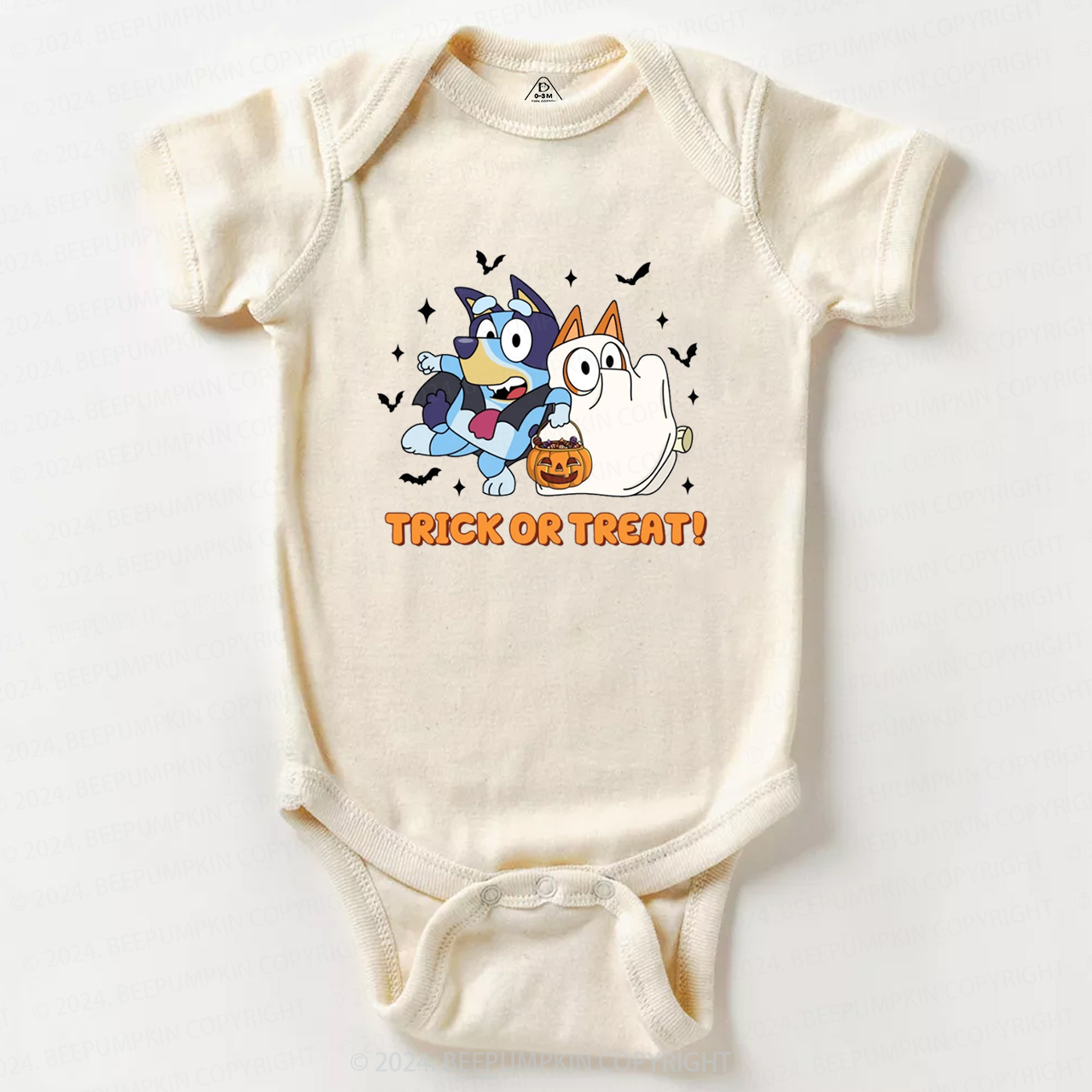 Trick Or Treat Cute Dog Halloween Baby Bodysuits