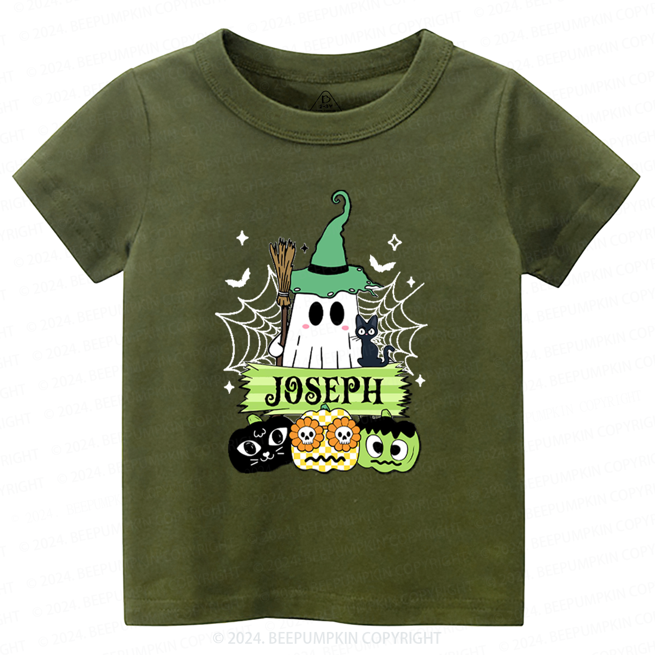 Personalized Halloween Name Toddler&Kids Tees 