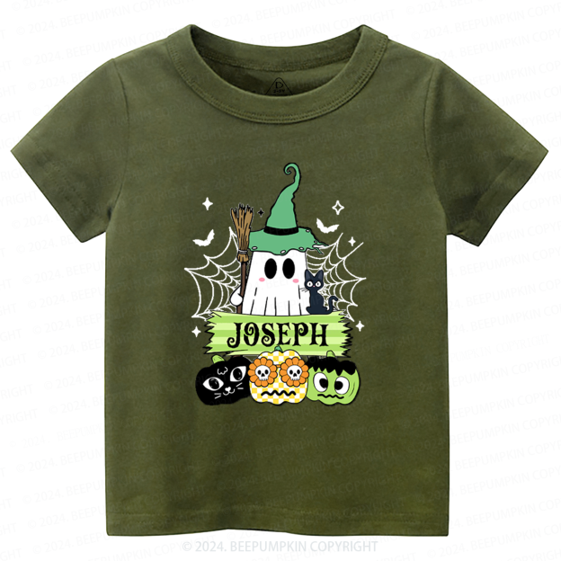 Personalized Halloween Name Toddler&Kids Tees 
