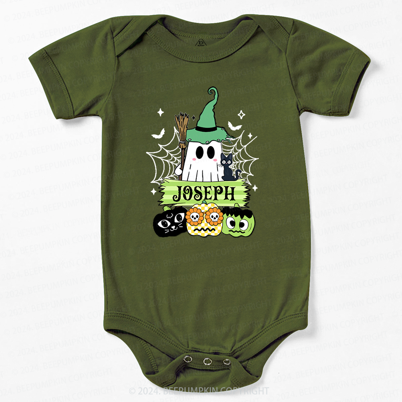 Personalized Halloween Name Baby Bodysuits