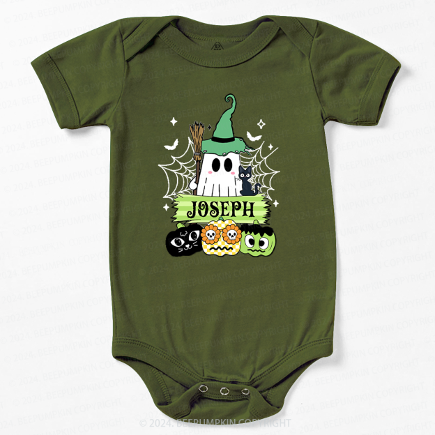 Personalized Halloween Name Baby Bodysuits