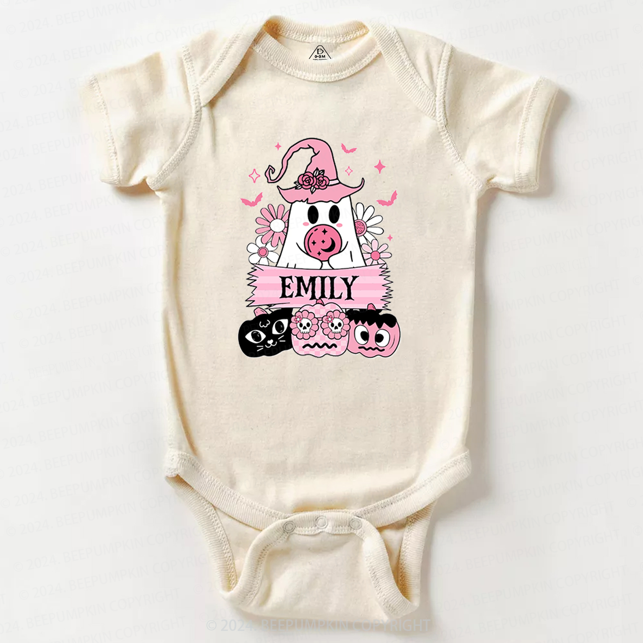 Personalized Halloween Name Baby Bodysuits