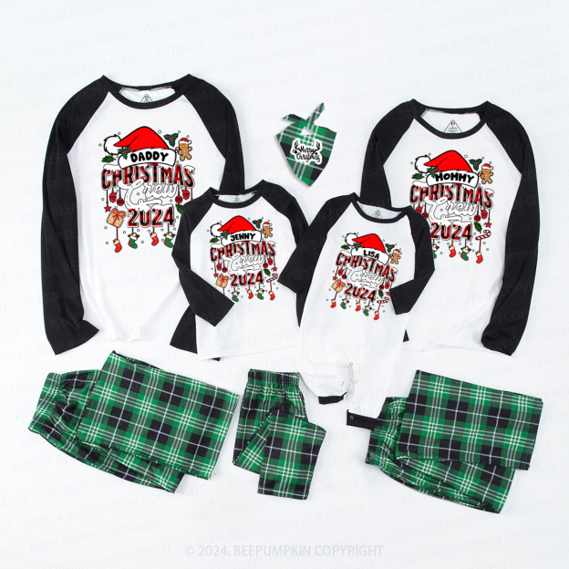 Custom Christmas Crew 2024 Matching Party Pajamas Beepumpkin