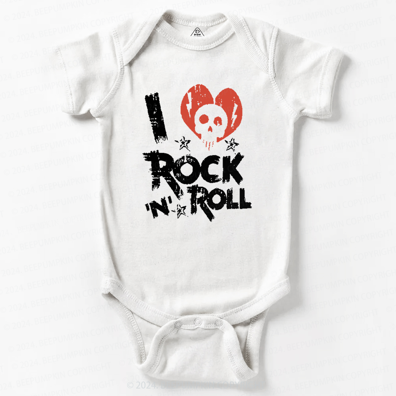 I Love Rock N Roll Baby Bodysuit 8