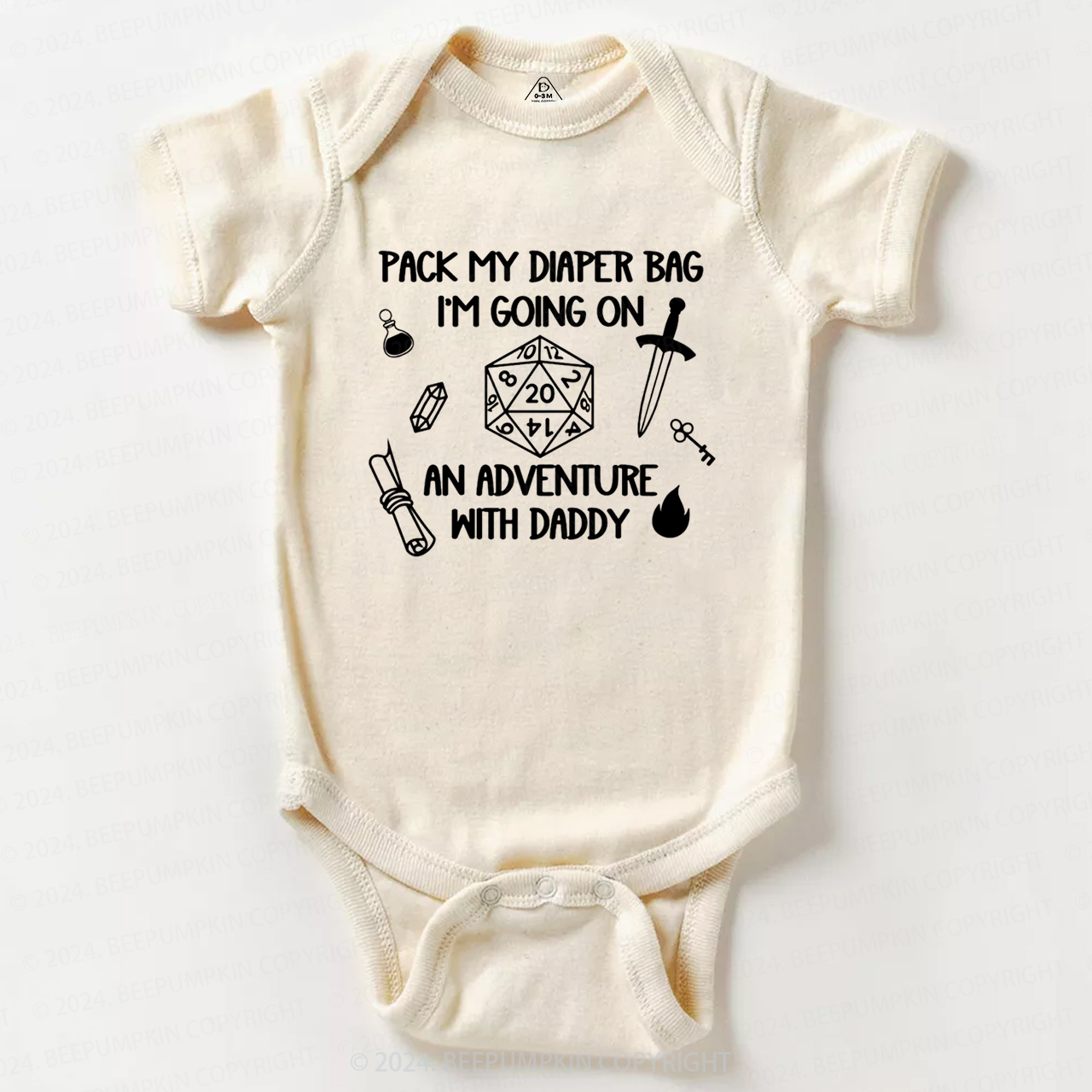 Personalized Pack My Diaper Bag I'm Going On An Adventure With XXX Baby Bodysuit 7