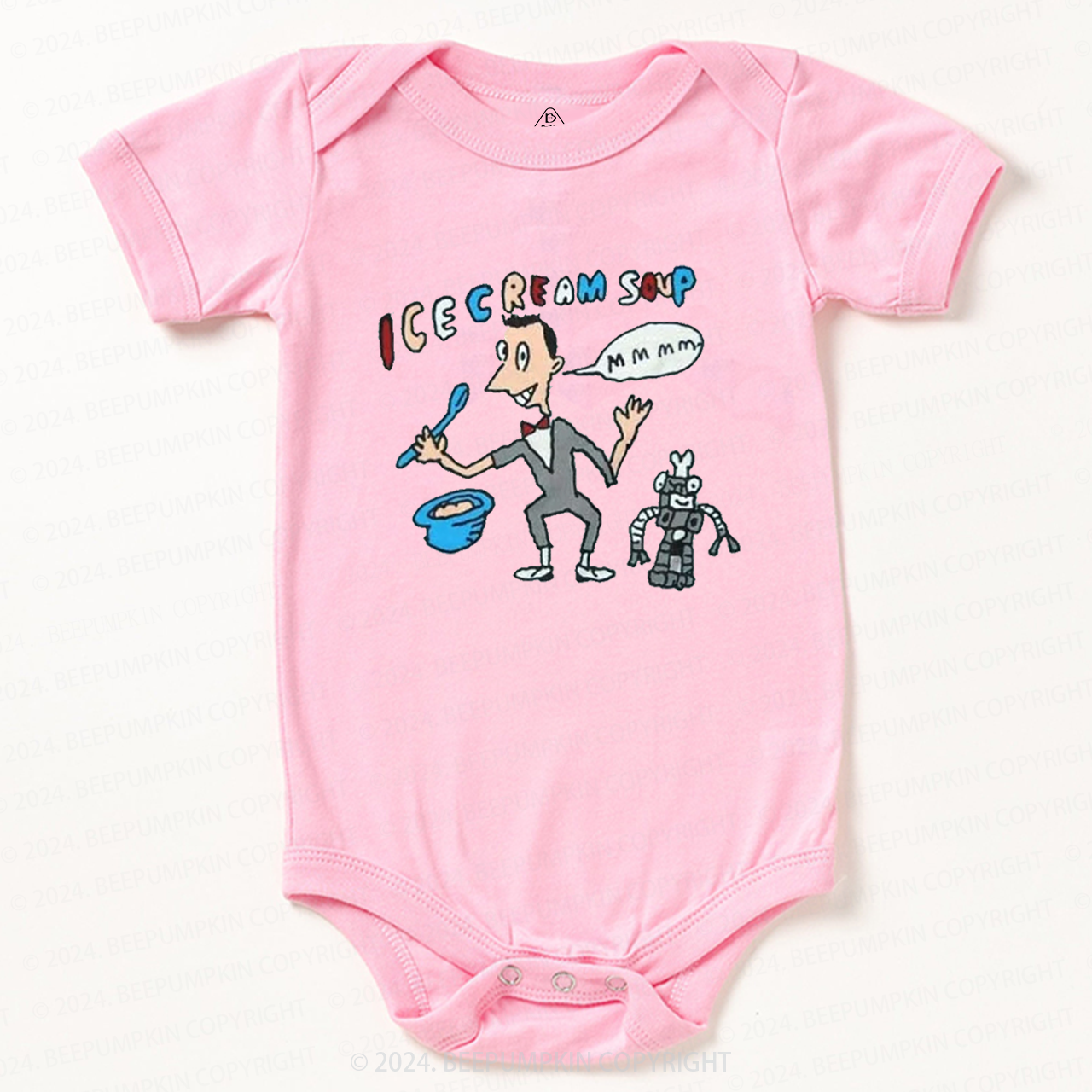 Cute Herman Robot Baby Bodysuit 8