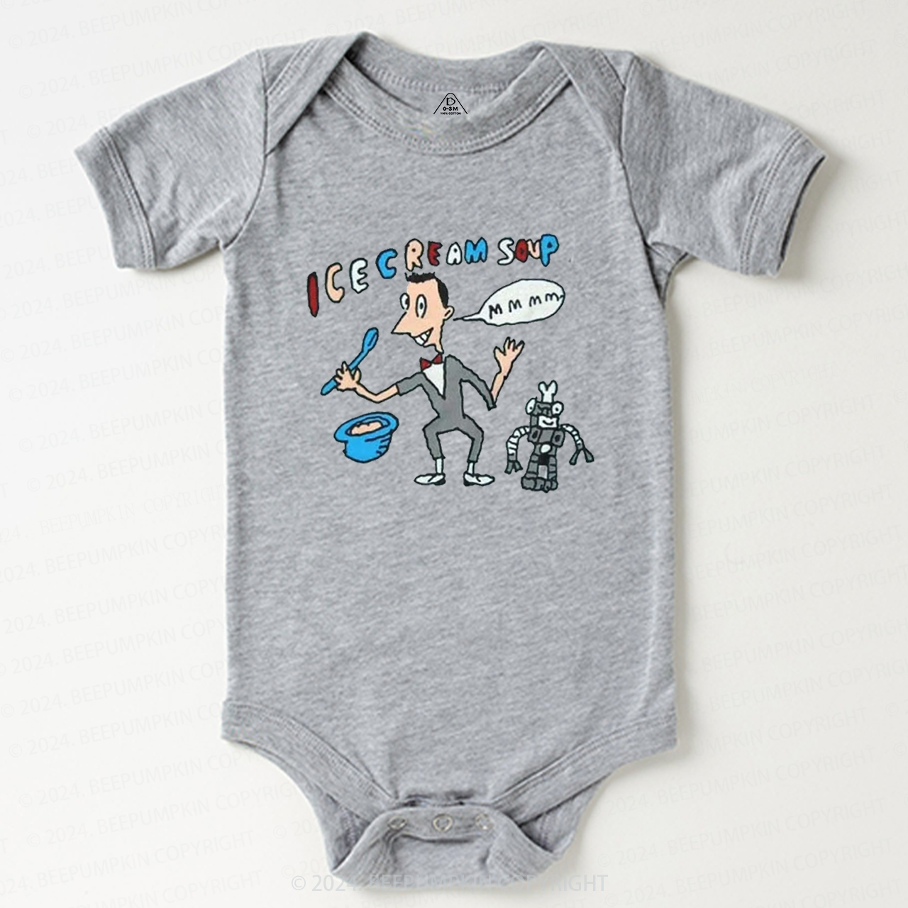 Cute Herman Robot Baby Bodysuit 8