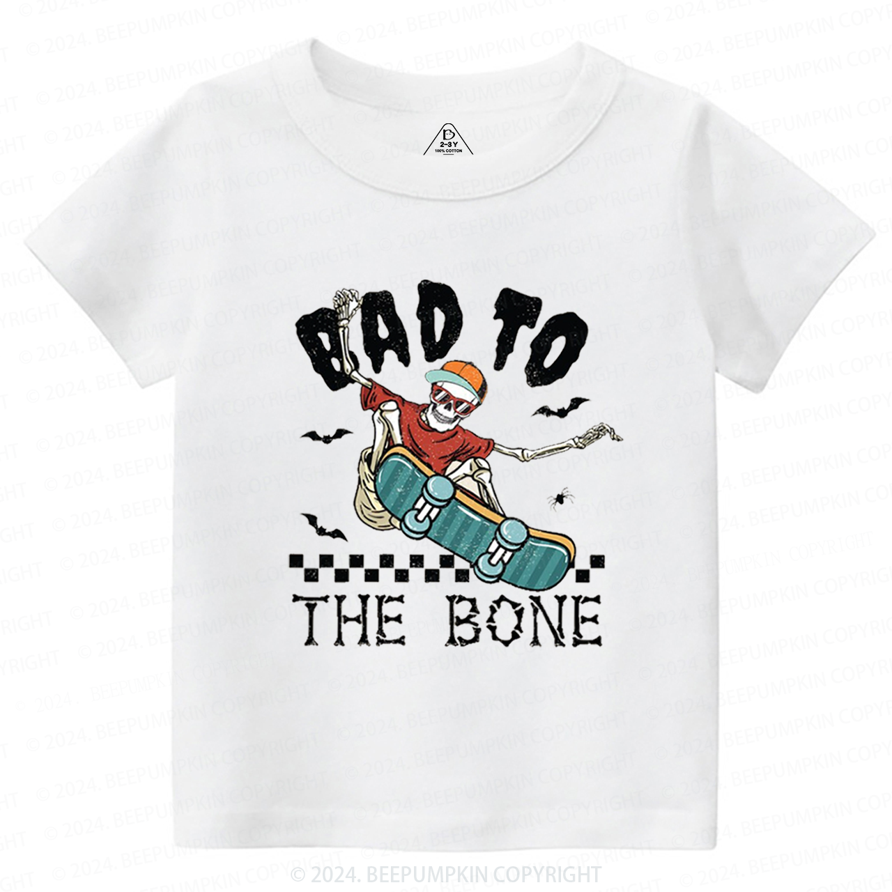 Bad To The Bone Halloween Toddler&Kids Tees 