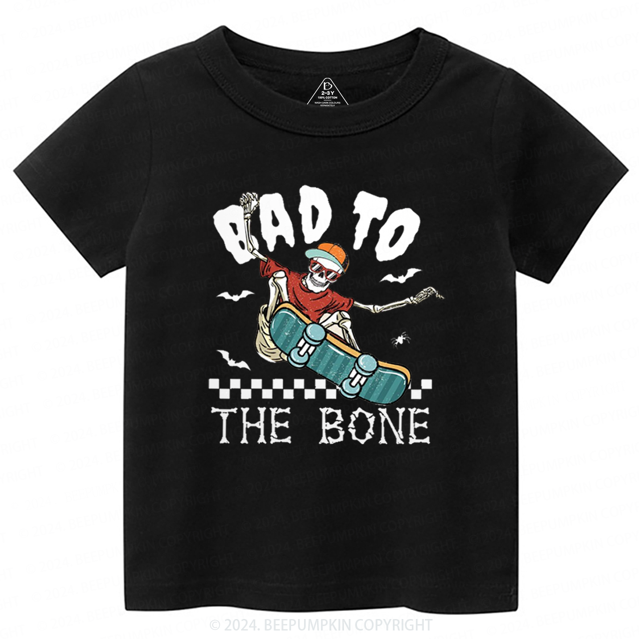 Bad To The Bone Halloween Toddler&Kids Tees 