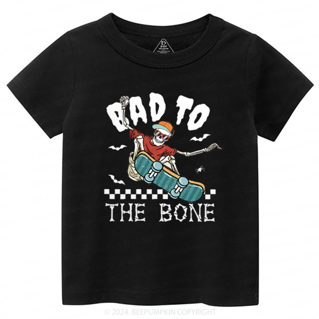 Bad To The Bone Halloween Toddler&Kids Tees 