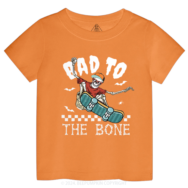 Bad To The Bone Halloween Toddler&Kids Tees 