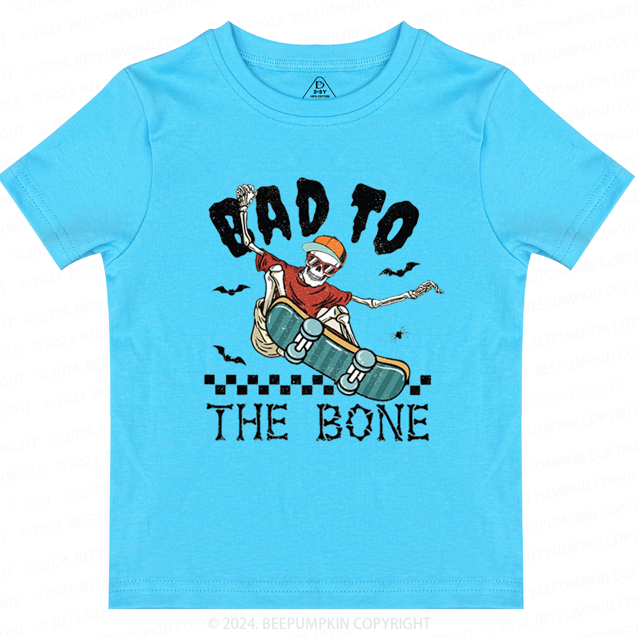 Bad To The Bone Halloween Toddler&Kids Tees 