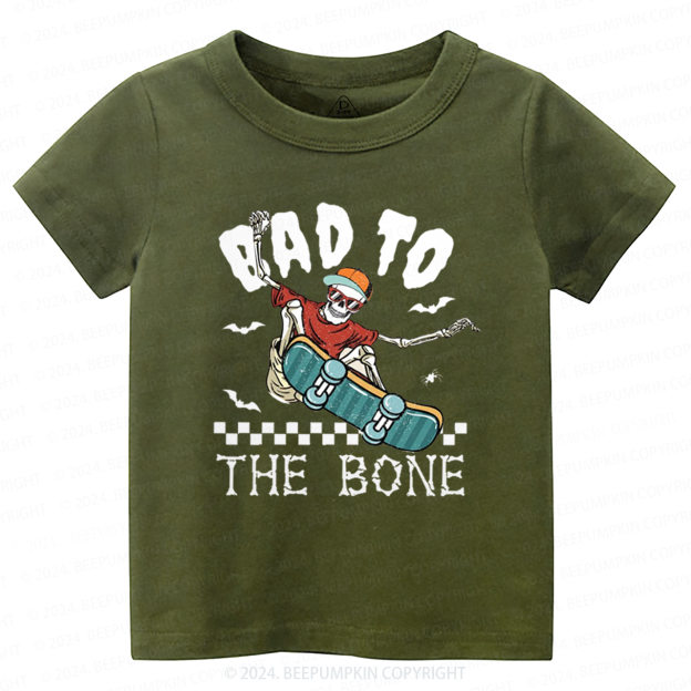 Bad To The Bone Halloween Toddler&Kids Tees 