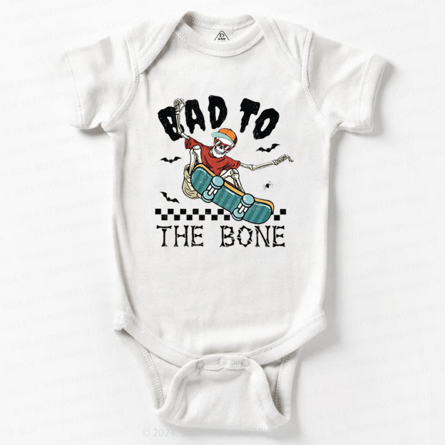 Bad To The Bone Halloween Baby Bodysuits 