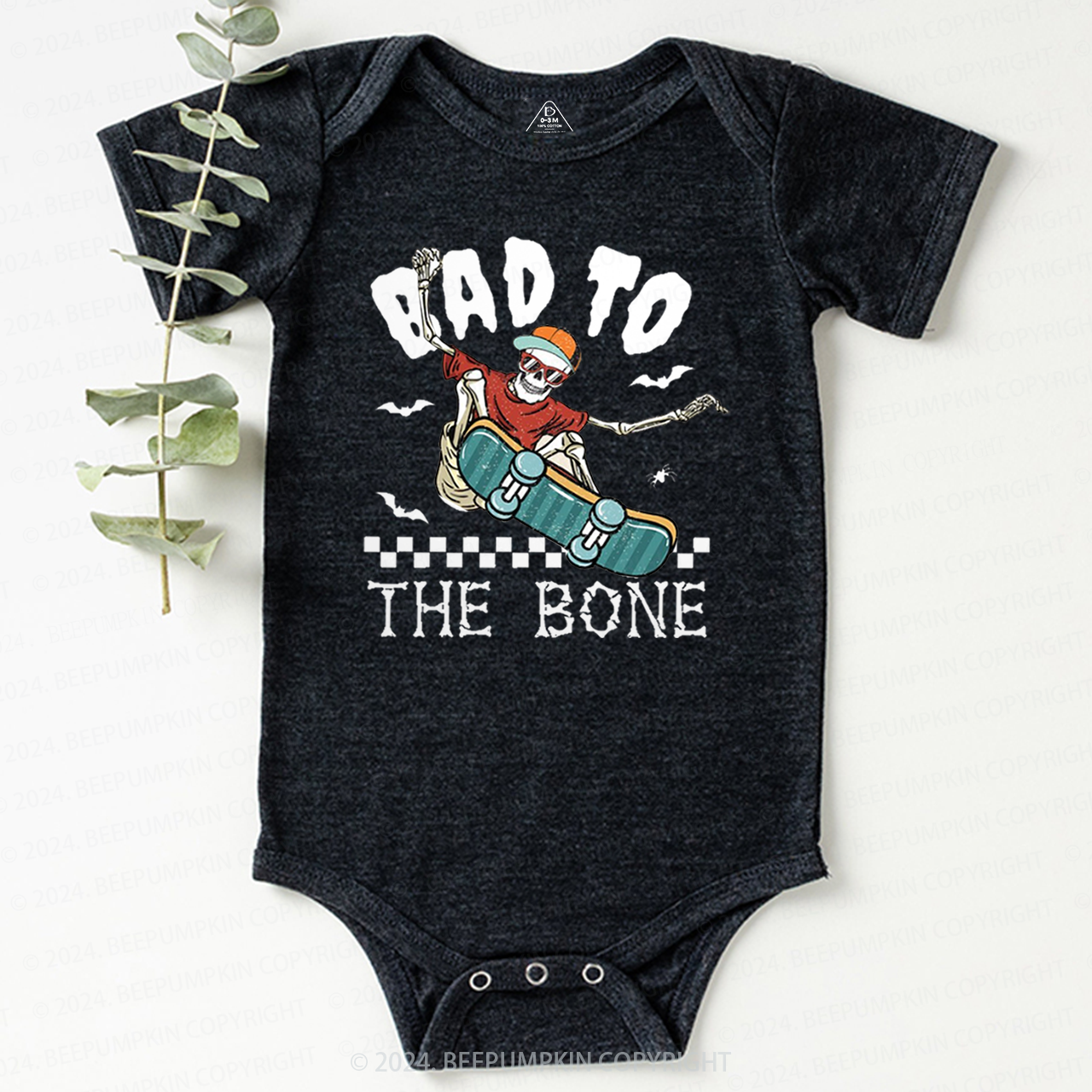 Bad To The Bone Halloween Baby Bodysuits 