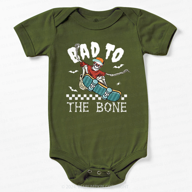 Bad To The Bone Halloween Baby Bodysuits 