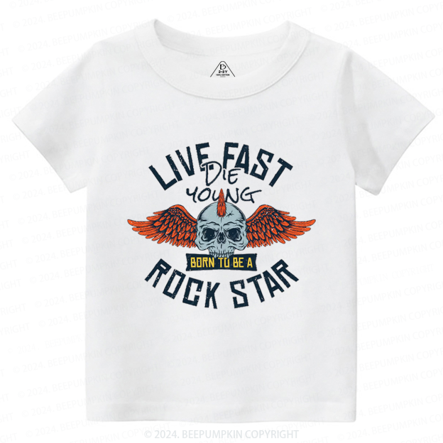 Wild And Free Rockstar Toddler&Kids Tees 8
